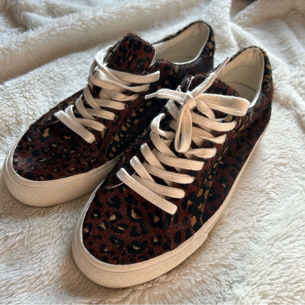 Madewell Sidewalk Low Top Calf Hair Sneakers